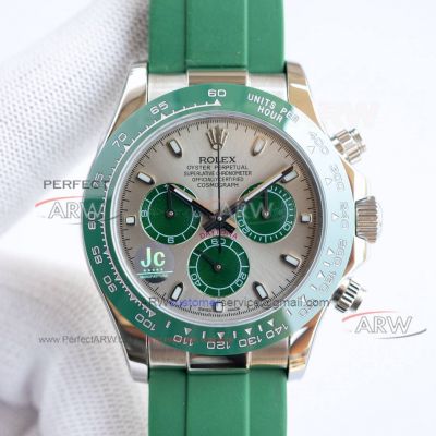 Swiss Replica Rolex Daytona Green Grey Face 7750 Oysterfelx Watch